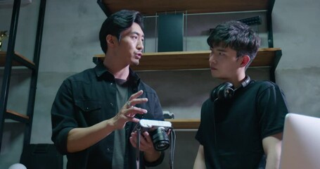 Photographers working in studio,4K