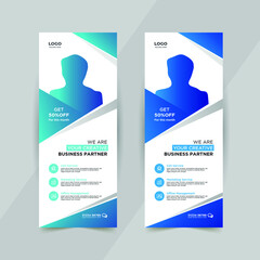 Corporate business rollup x banner template design