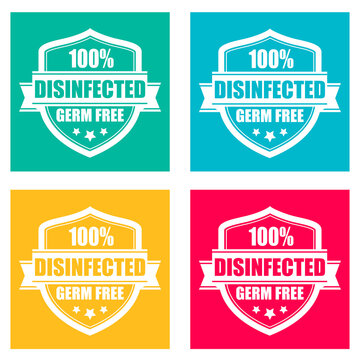 Disinfected Area, Germ Free Vector Icon