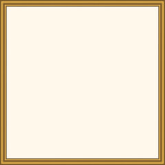 Squared golden vintage wooden frame for your design. Vintage cover. Place for text. Vintage antique gold beautiful rectangular frames for paintings or photographs. Template vector illustration