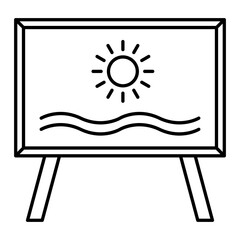 Vector Painting Outline Icon Design