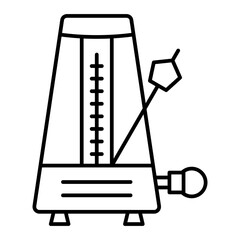 Vector Metronome  Outline Icon Design