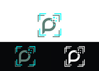 Initial Letter P Logo or Icon Design Vector Image Template.jpg