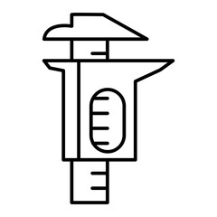 Vector Caliper  Outline Icon Design