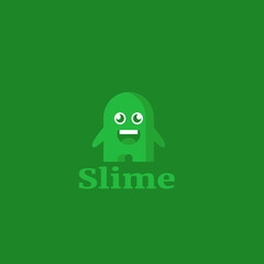 Green slime logo template
