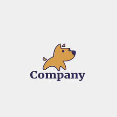 Orange dog logo template 