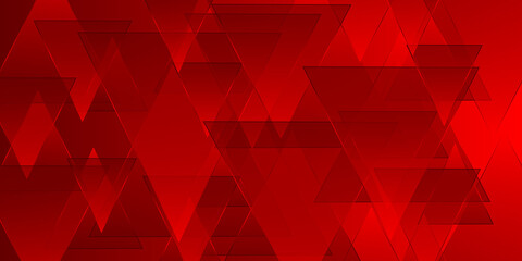 Obraz premium Abstract red triangle background