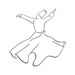 Whirling Dervish in one continuous line