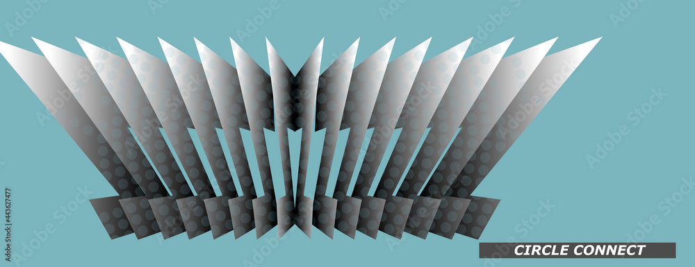 Aufkleber futuristic layers with shadows. design banner illustration. vector abstract background