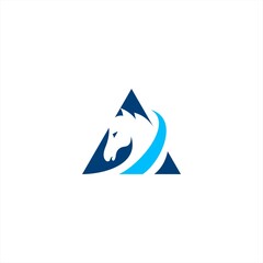 letter A horse logo