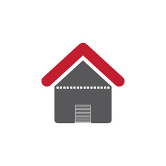 Flat house icon. flat style vector illustration