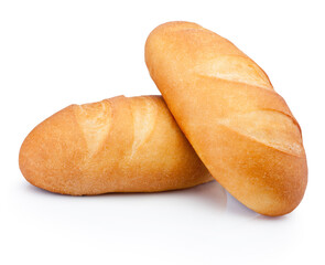 Two loaf of bread isolated on white background