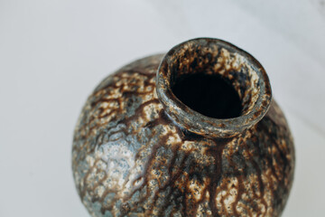 Authentic vases for modern interiors in a minimalist style, white colours