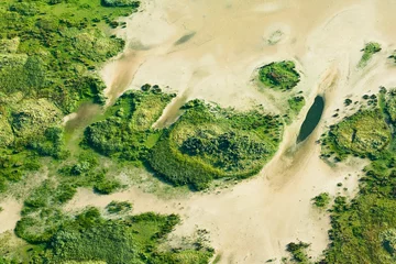 Foto op Plexiglas Hollandse landschappen vanuit een vliegtuig © AGAMI