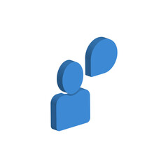 Speech bubble icon isolated on white background. Chat symbol modern, simple, vector, icon for website design, mobile app, ui. Vector Illustration