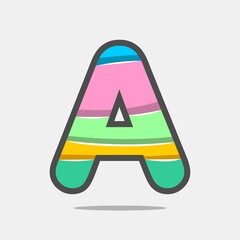 Letter font icon and logo template. New design and elegant typographic concept. Multy Colour. File EPS.