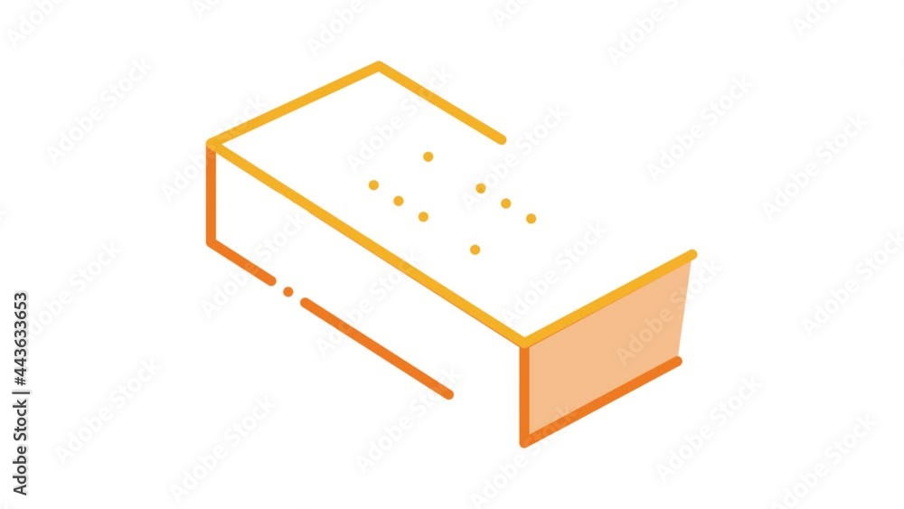 Poster brick block icon animation. color brick block animated icon on white background