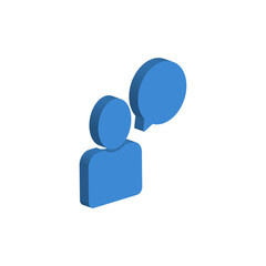 Speech bubble icon isolated on white background. Chat symbol modern, simple, vector, icon for website design, mobile app, ui. Vector Illustration