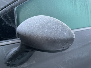 Part of Frozen car in winter - 443633826
