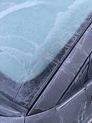 Part of Frozen car in winter - 443633853