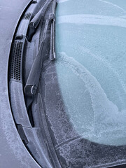 Part of Frozen car in winter - 443633862