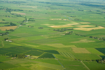 Dutch landscapes from out of a plane