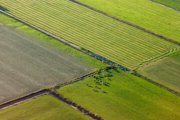 Dutch landscapes from out of a plane