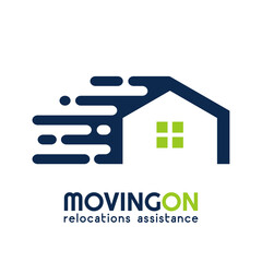 moving house logo illustration or house relocation