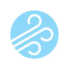 blue unique circular abstract logo