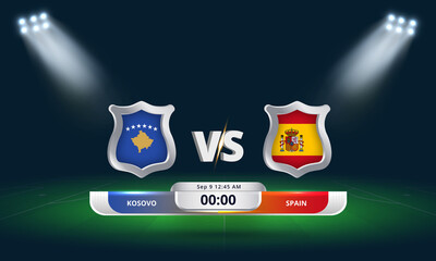 Fifa world cup Qualifier Kosovo vs Spain 2022 Football Match