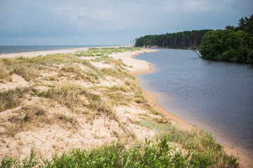 The Irbe River flows into the Baltic Sea.