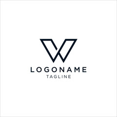 Alphabet Letters Initials Monogram VW logo.