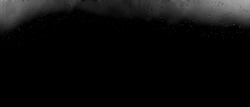 Dark Horror Drop Water Style. White Rainy Drop Paint Shape Stroke Texture On Black Paper. Grunge Goth Mud Art. Dark Smear.	
