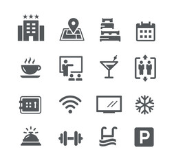 Hotel and Rentals Icon Set 1 of 2 -- Utility Series