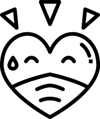 Obraz premium face mask outline icon