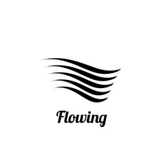 simple illustration logo for business or emblem with flowing water