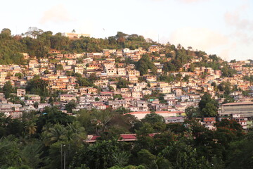 Fototapeta premium Bidonvilles Trenelle Fort de France Martinique Antilles Françaises