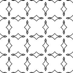  floral seamless pattern background.Geometric ornament for wallpapers and backgrounds. Black and white pattern. 