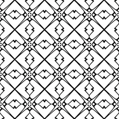  floral seamless pattern background.Geometric ornament for wallpapers and backgrounds. Black and white pattern. 
