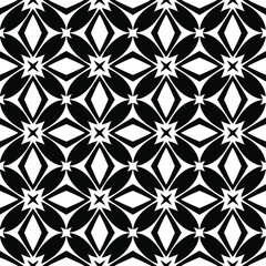  floral seamless pattern background.Geometric ornament for wallpapers and backgrounds. Black and white pattern. 