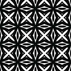  floral seamless pattern background.Geometric ornament for wallpapers and backgrounds. Black and white pattern. 