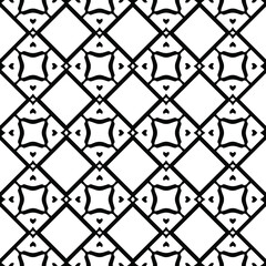 Fototapeta premium floral seamless pattern background.Geometric ornament for wallpapers and backgrounds. Black and white pattern. 