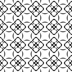  floral seamless pattern background.Geometric ornament for wallpapers and backgrounds. Black and white pattern. 