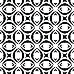 floral seamless pattern background.Geometric ornament for wallpapers and backgrounds. Black and white pattern. 