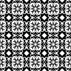 floral seamless pattern background.Geometric ornament for wallpapers and backgrounds. Black and white 

pattern. 