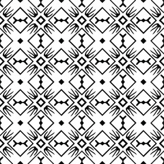 floral seamless pattern background.Geometric ornament for wallpapers and backgrounds. Black and white 

pattern. 