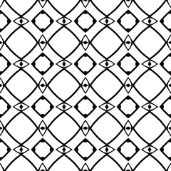 Fototapeta premium floral seamless pattern background.Geometric ornament for wallpapers and backgrounds. Black and whitepattern. 