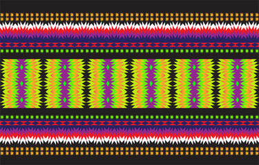 Abstract ethnic geometric pattern design for background print on fabric, carpet, wallpaper, embroidery and other textile products. Vector style weaving concept.