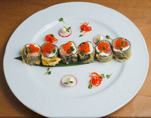 salmon with vegetables