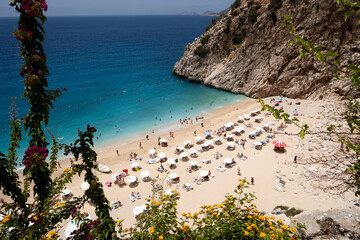 view of famous Kaputas Beach in Kas Antalya